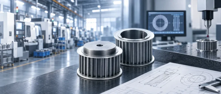 Timing pulley machining and manufacturing process